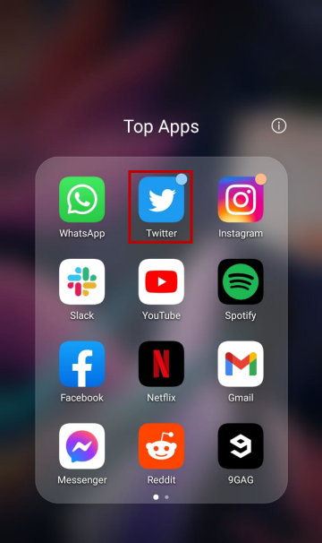 Tap on Twitter app on your mobile device.
