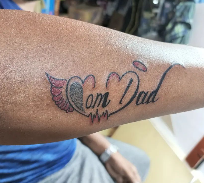 heartbeat mom dad tattoo