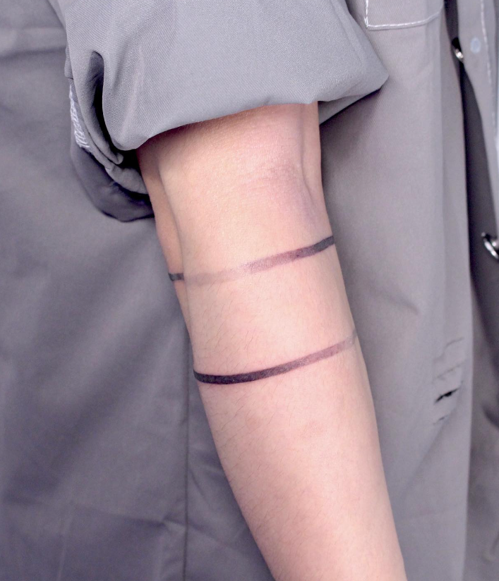 Simple Parallel Line Tattoo