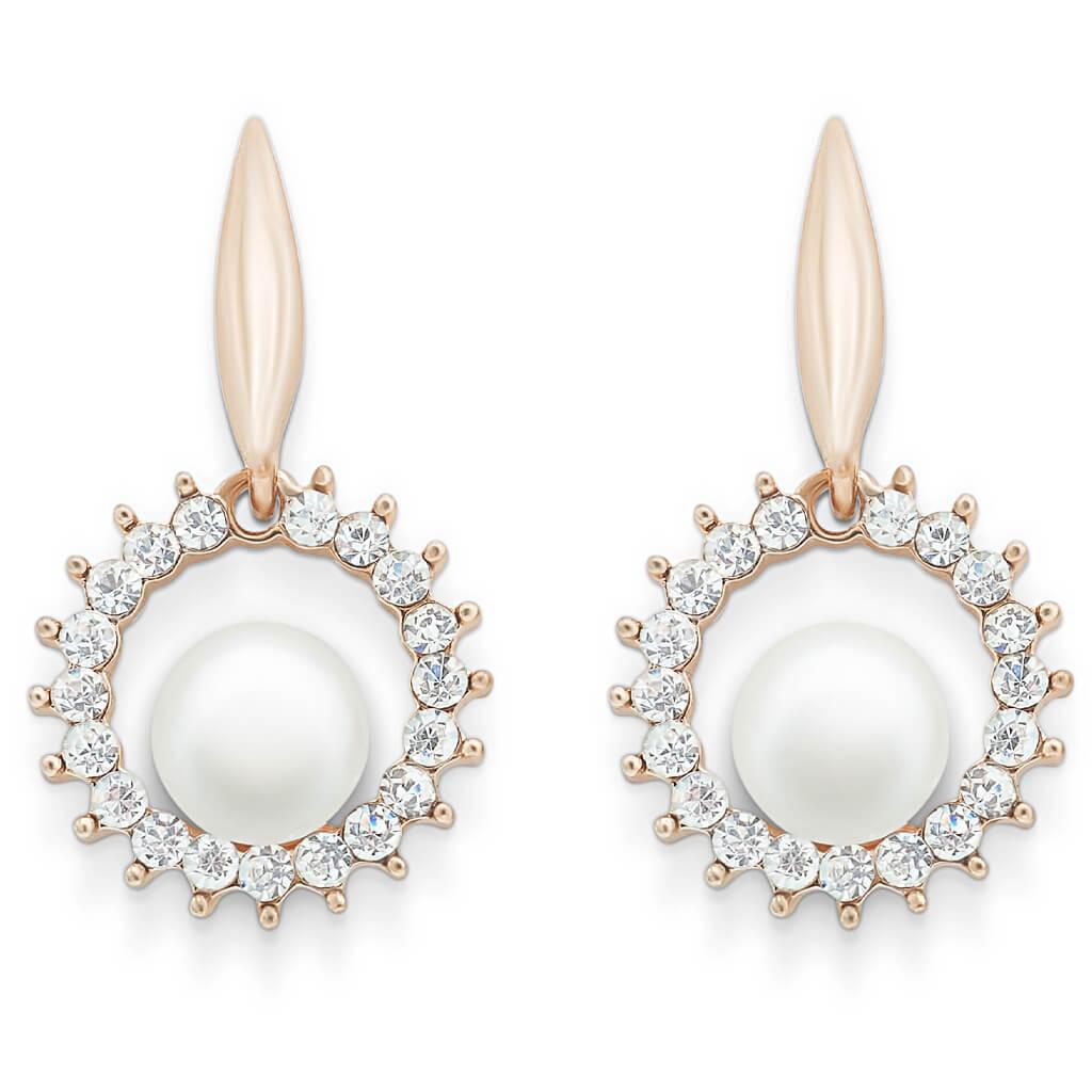 A beautiful earrings in white background
