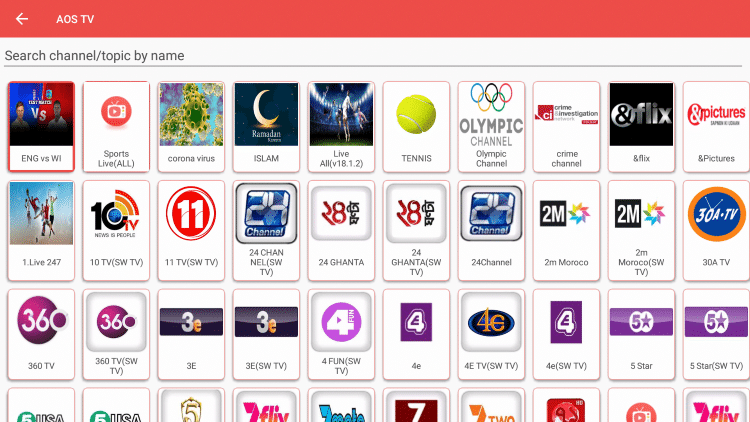 AOS TV Dashboard - Best Free IPTV Apps for Live TV Streaming