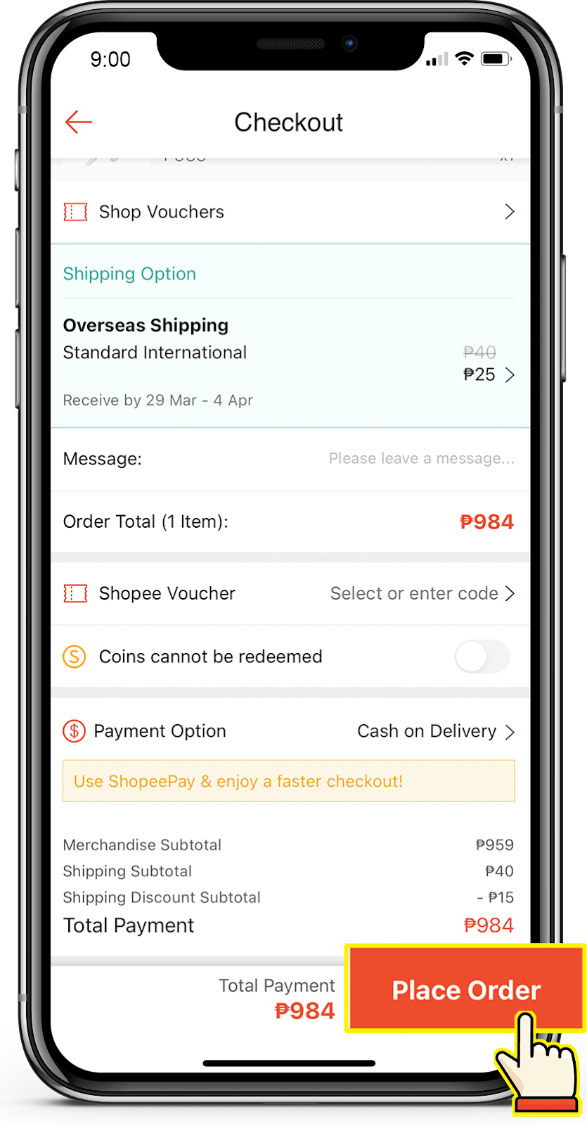 Shopee cod payment How to