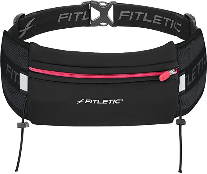 Fitletic Running Belt | Patented No Bounce Pouch for Ironman, Triathlon, Marathon, Trail, 5K, 10K, Endurance, Cycling | N06 “Ultimate I” Race Belt