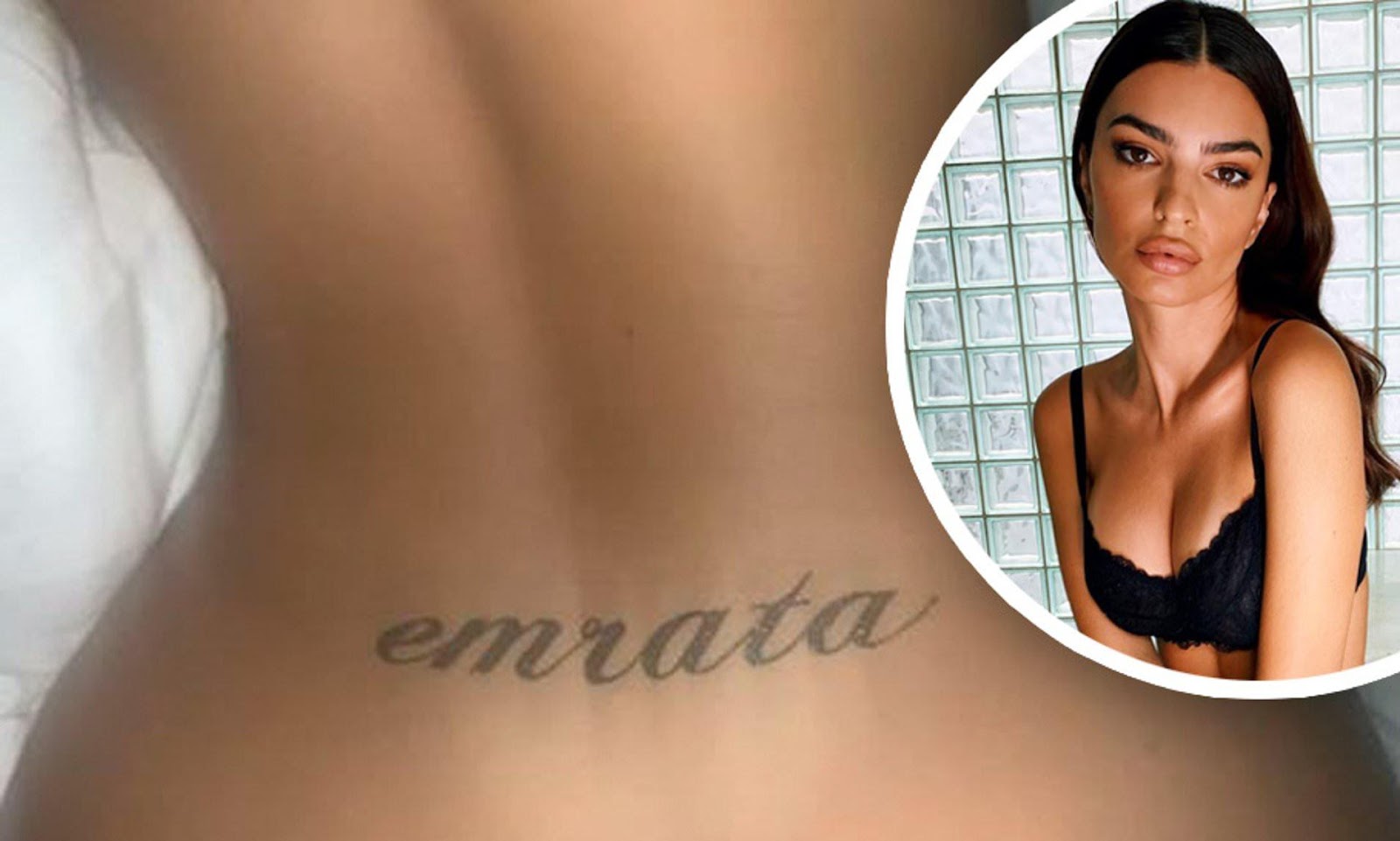 Emily Ratajkowski shows off a new temporary lower back tattoo in a risqué  snap | Daily Mail Online
