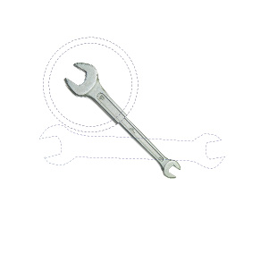 Open-mouth double-sided spanner keys