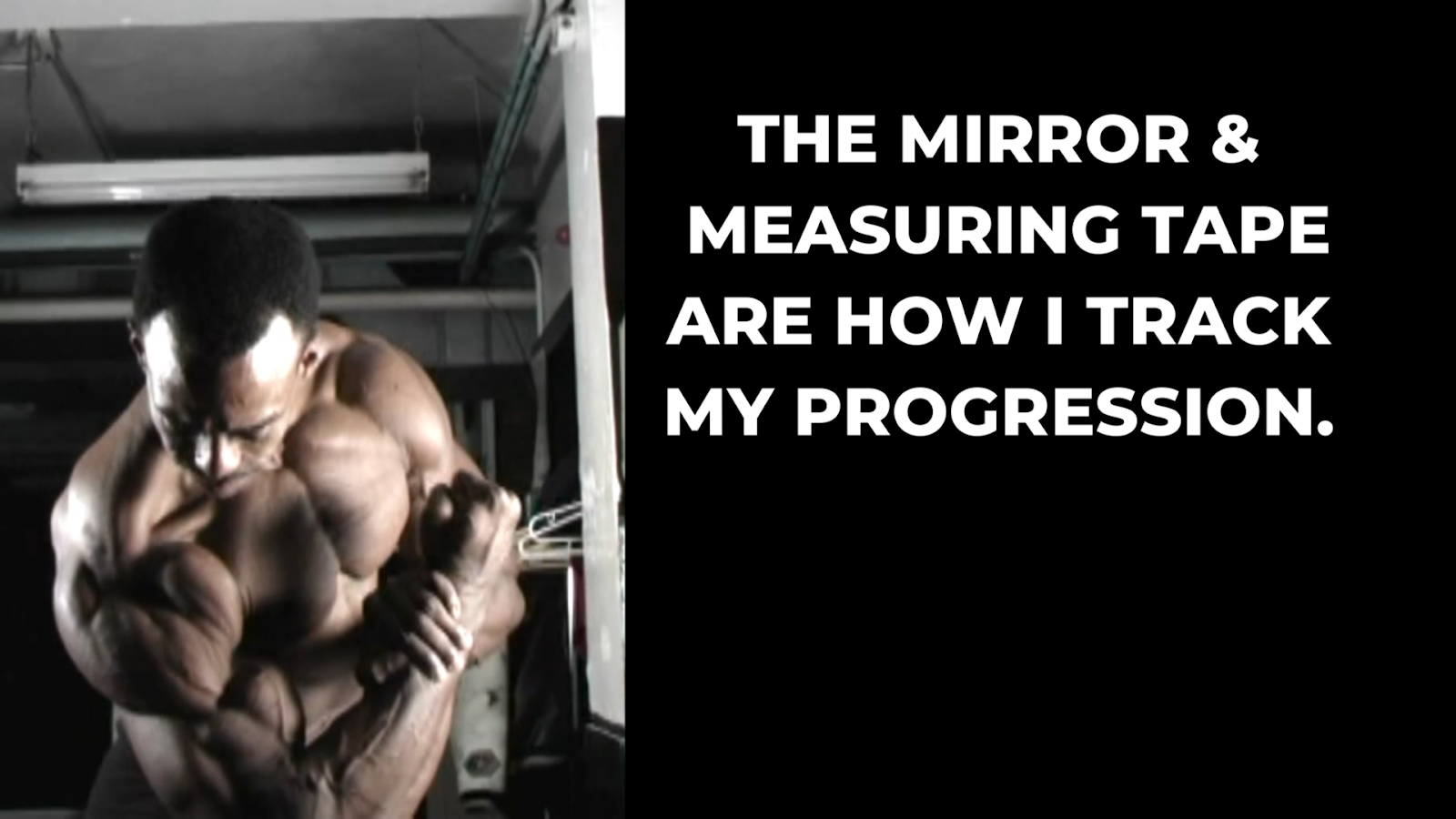 Bodybuilder Kevin Richardson focuses on how he looks and feels to track progression
