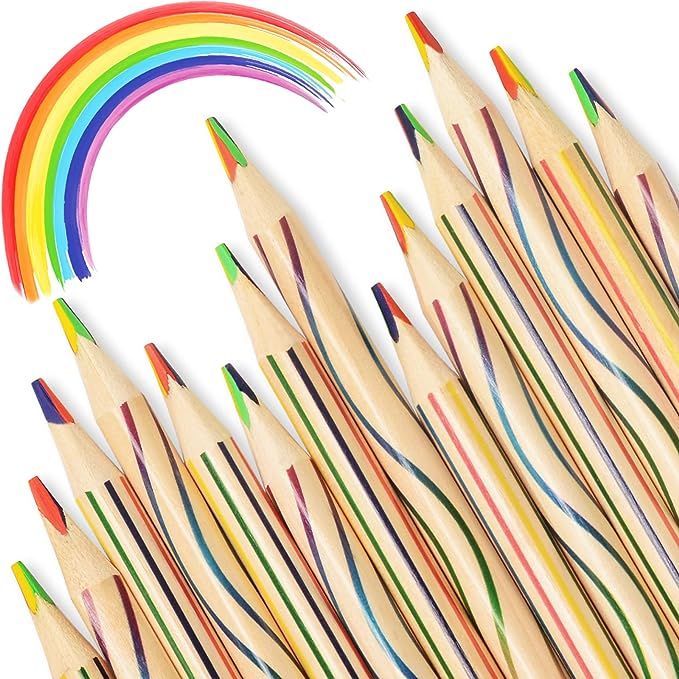 rainbow colored pencils