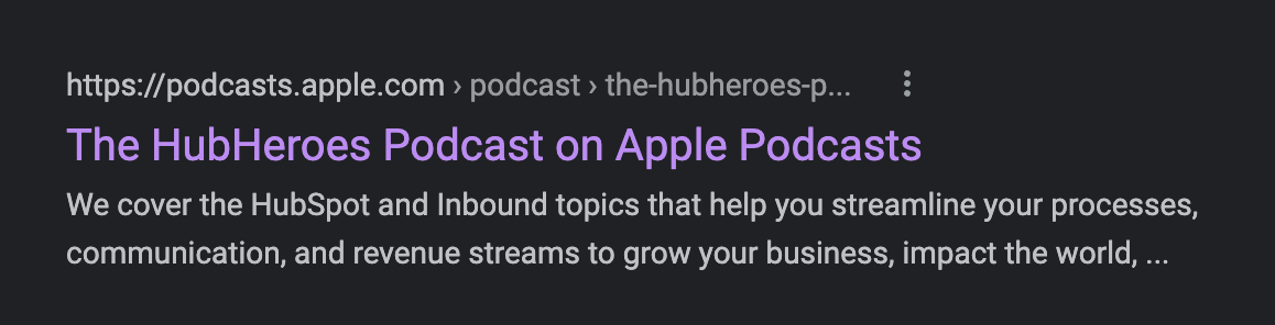 HubHeroes Podcast Apple