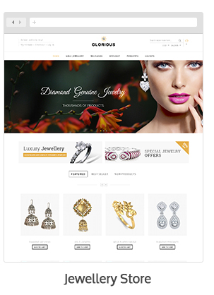 Magento jewelry theme Glorious