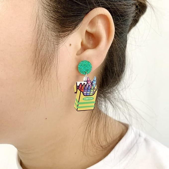 crayon earrings