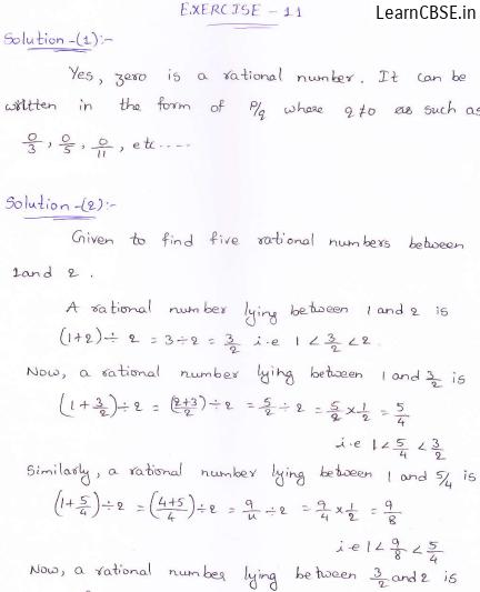 RD Sharma class 9 maths Solutions chapter 1 Number System Exercise 1.1 Question 1