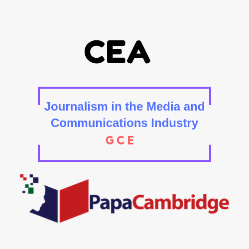 Journalism in the Media and Communications Industry General Certificate of Education PPT Slides