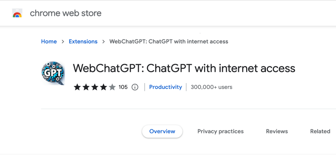 WebChatGPT-chrome擴充功能