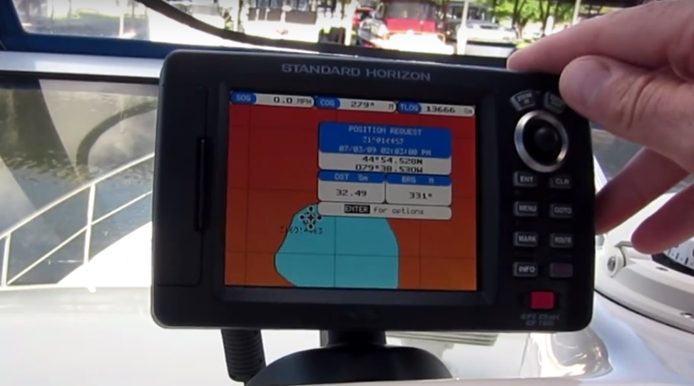 GPS chartplotter with MMSI info