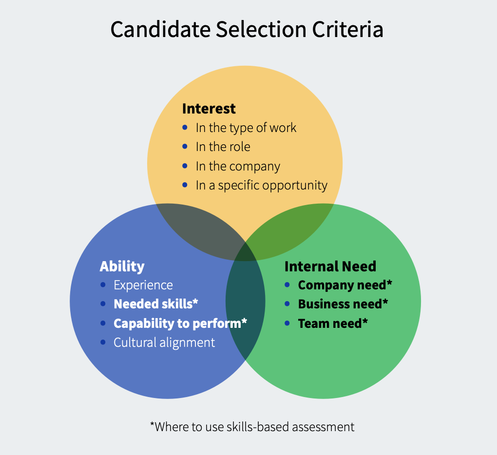 Candidate Selection Criteria to Hire for Skills