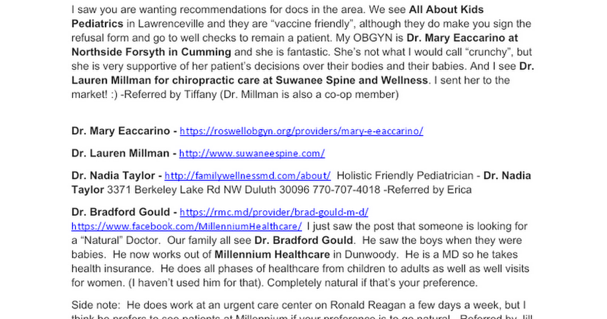 Medical Practitioners - Recommendations.docx