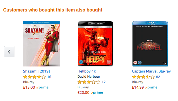Amazon recommendations