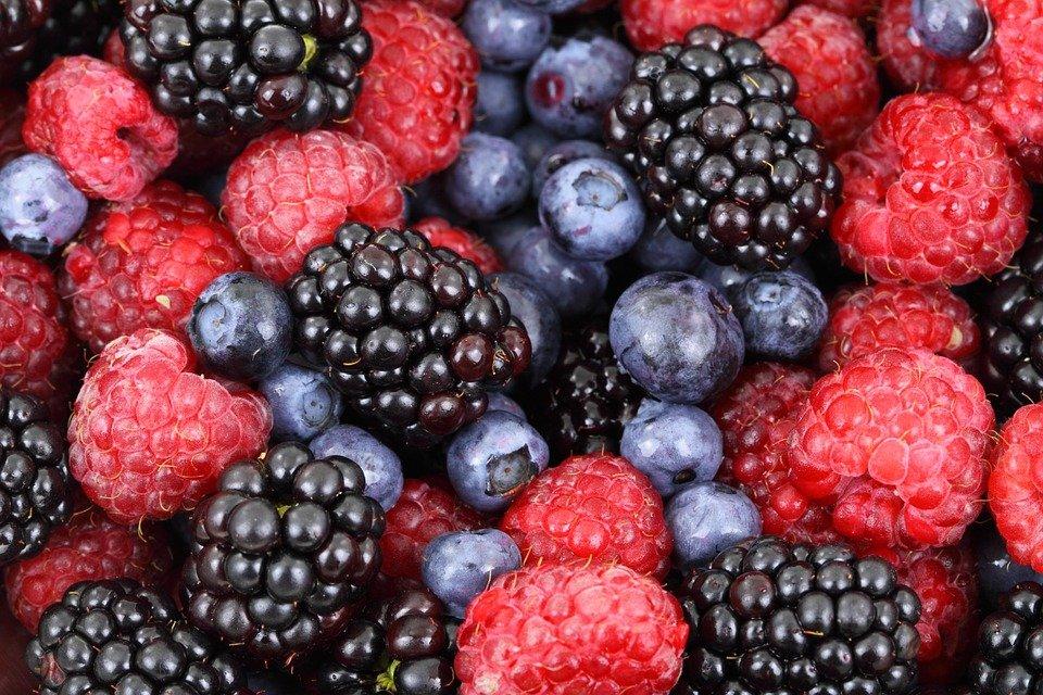 Berries, Fruits, Food, Blackberries, Blueberries