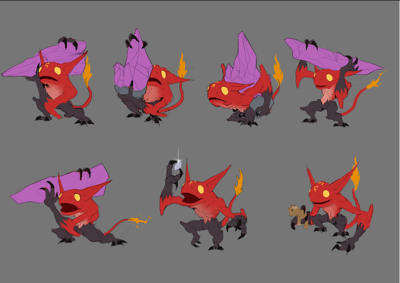 Stormgate Infernal worker concept art carrying resources