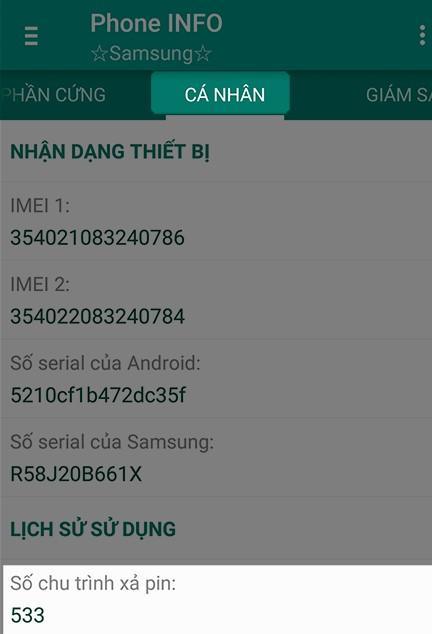 Những cách thức kiểm tra tình trạng pin Samsung A10s