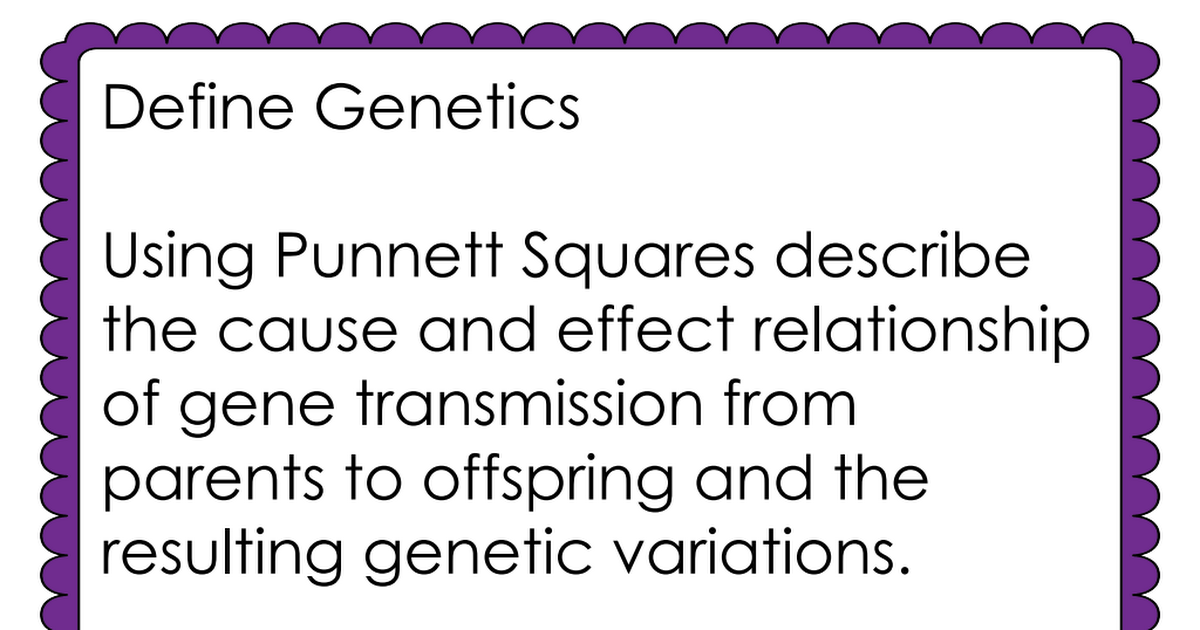 Genetics - Objective & Word Wall.pdf
