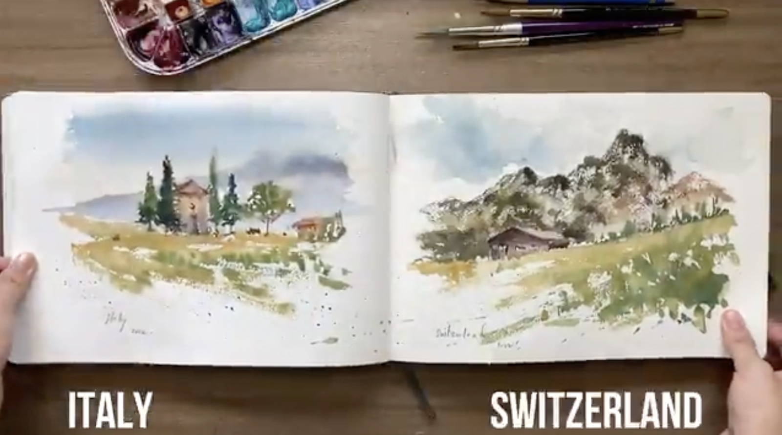 landscape watercolors