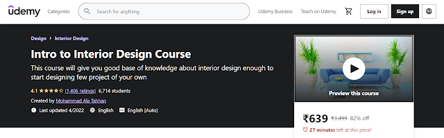 Intro to Interior Design Course by Udemy