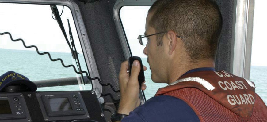 Image result for picture of someone talking over the VHF radio