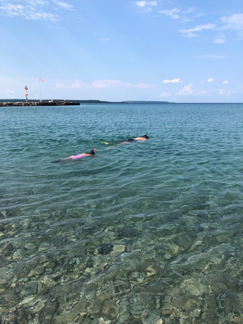 Snorkelling at Big Bay.