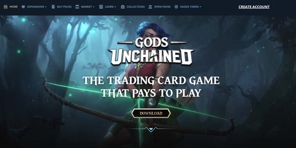 Gods Unchained main website