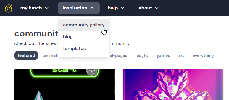 How to find the community gallery