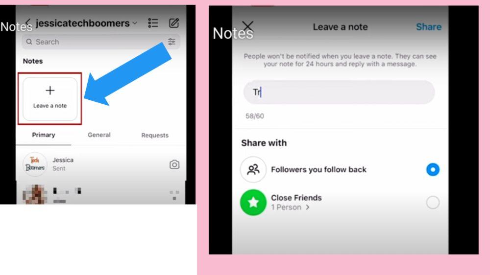  Steps To Use And How To Share instagram notes 