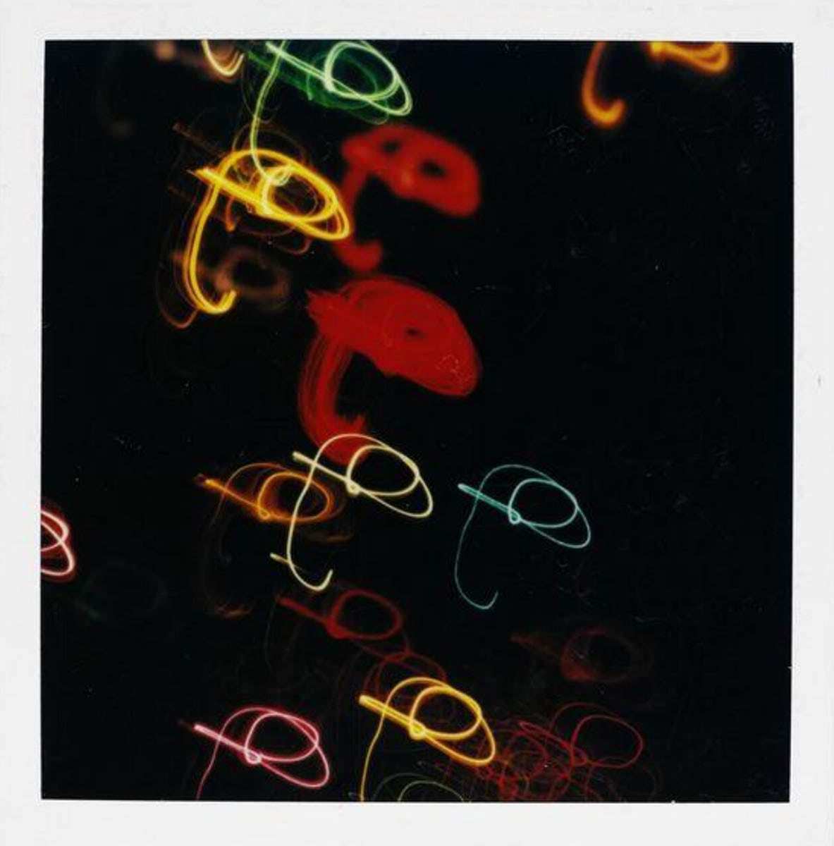 linda mccartney polaroid photograph colourful shapes