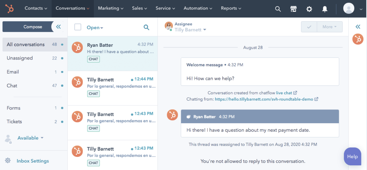 hubspot service hub