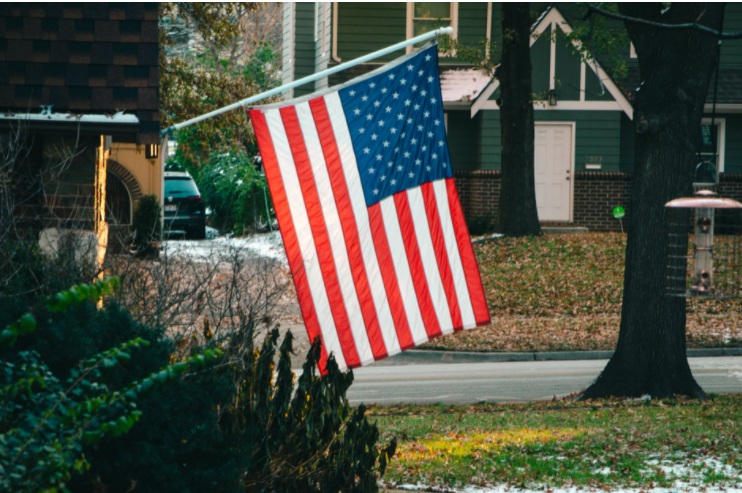 agências de intercâmbio nos EUA - bandeira dos USA.
