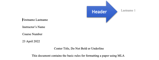 how to write an assignment in mla format