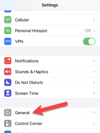 general settings: How to Turn Off or Restart your iPhone 12