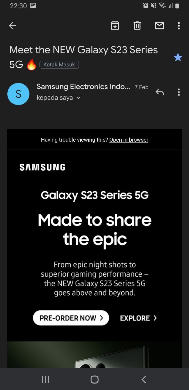 Contoh Email Penawaran Produk Samsung