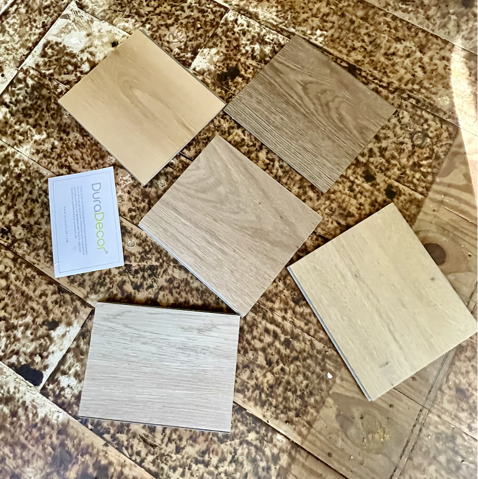 LVP Flooring samples from DuraDecor.