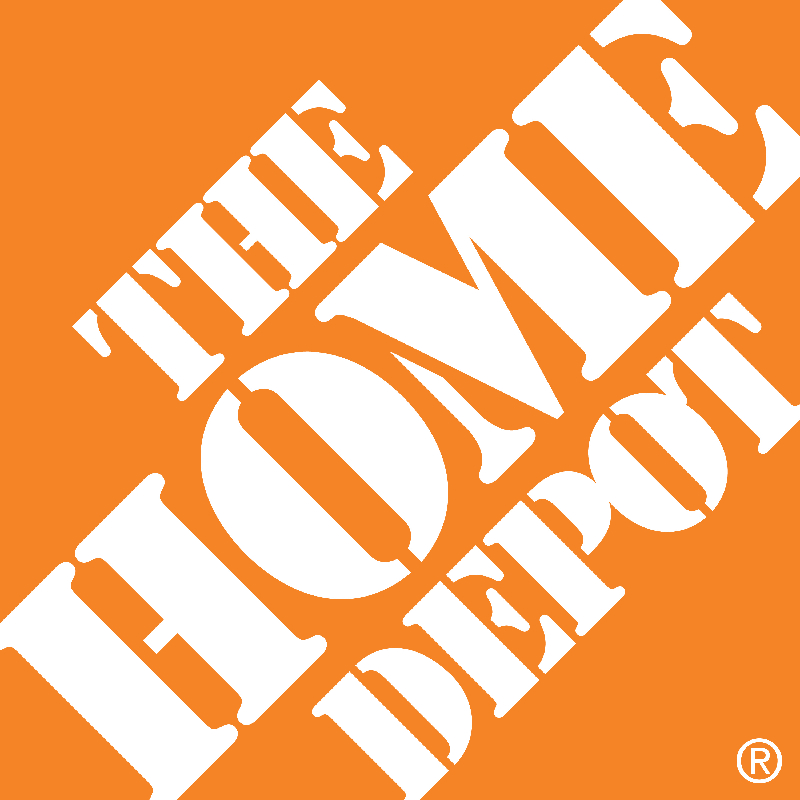 Firmaets logo på Home Depot