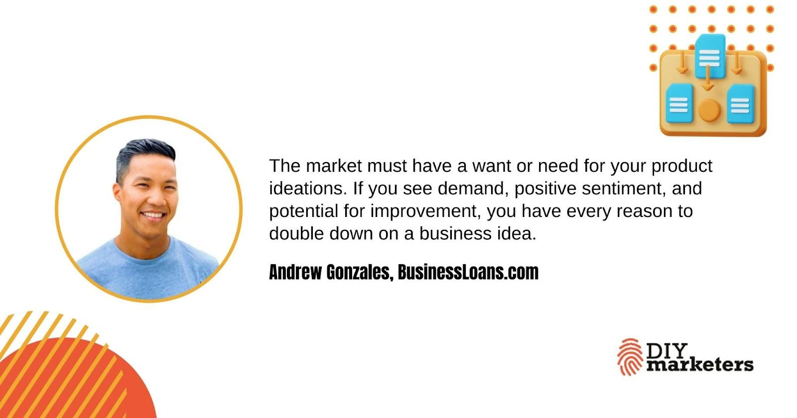 Andrew gonzales, BusinessLoans.com Pursue or Let Go of Your Business Idea