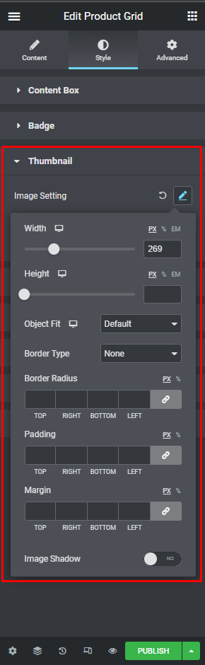 Elementor page builder - Product Grid widget