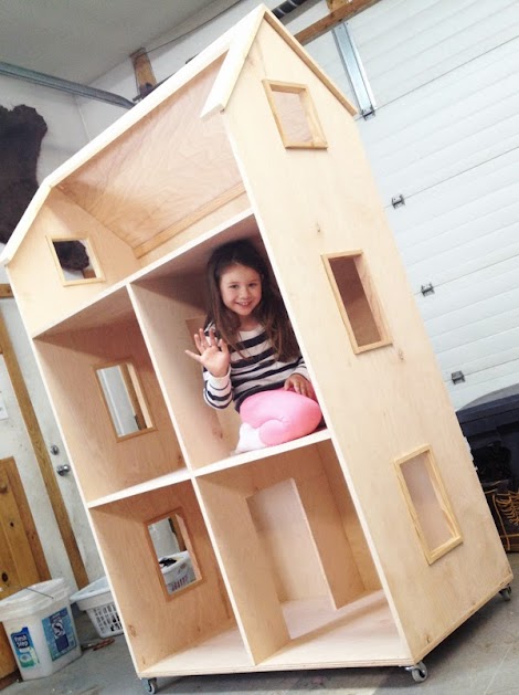 Wooden Dollhouse for 18-Inch Dolls