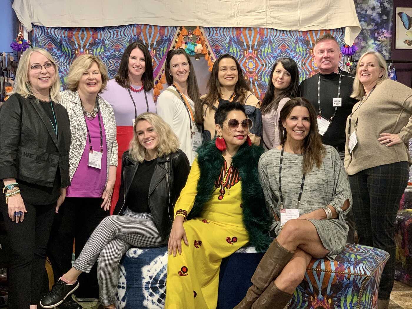 Melanie Honig (far left) and designers and bloggers on the High Point Market fall 2019 Design Bloggers Tour.