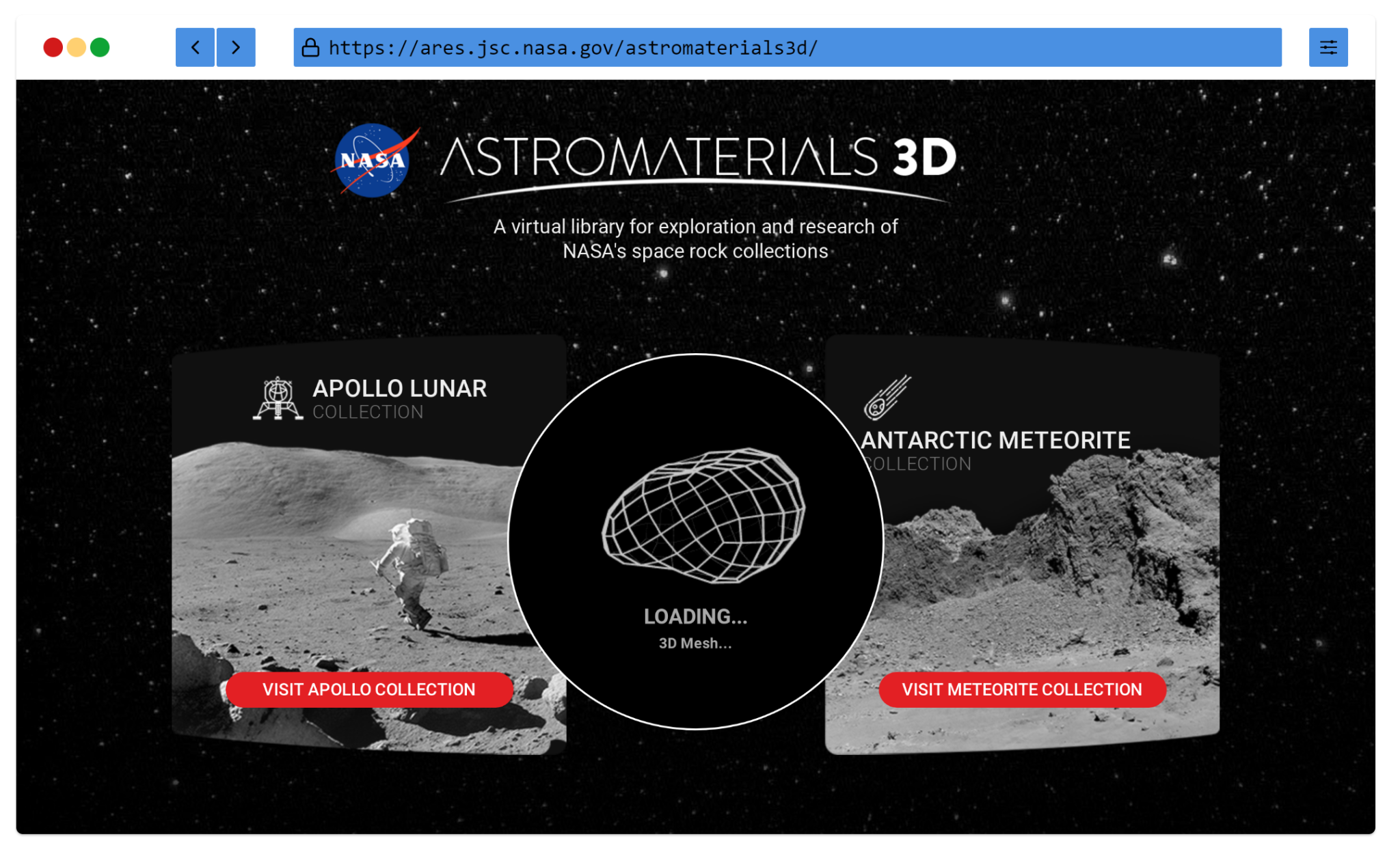 screenshot astromaterials