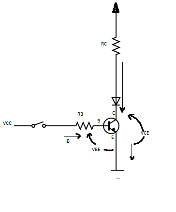 NPN Transistor as a Switch Circuit Diagram