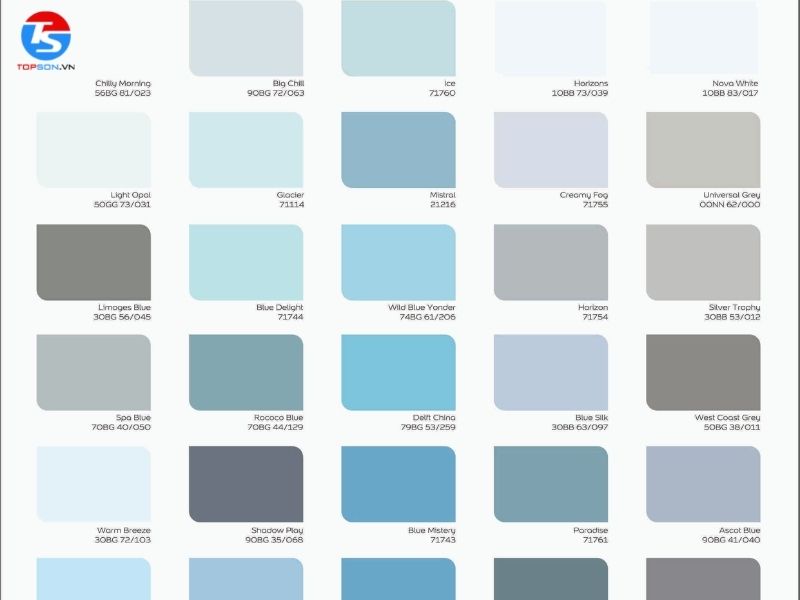 Bảng màu sơn Dulux WeatherShield phong cách biệt thự bãi biển
