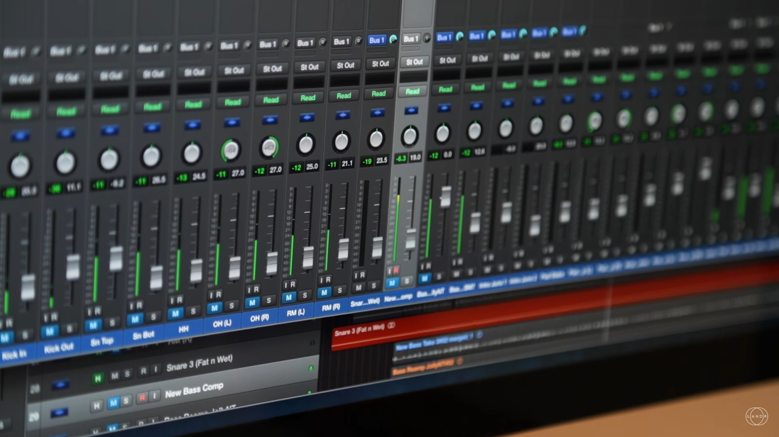 audio mixing software on the screen