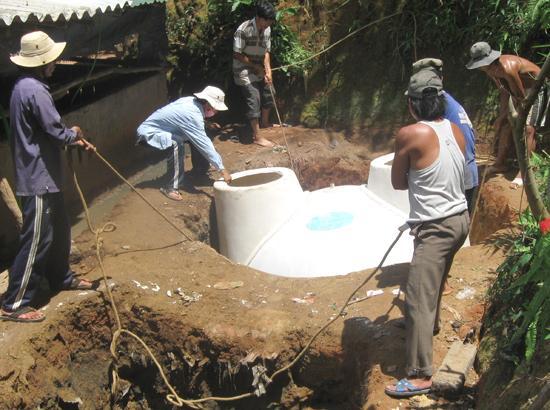 xây dựng hầm biogas composite trong chăn nuôi