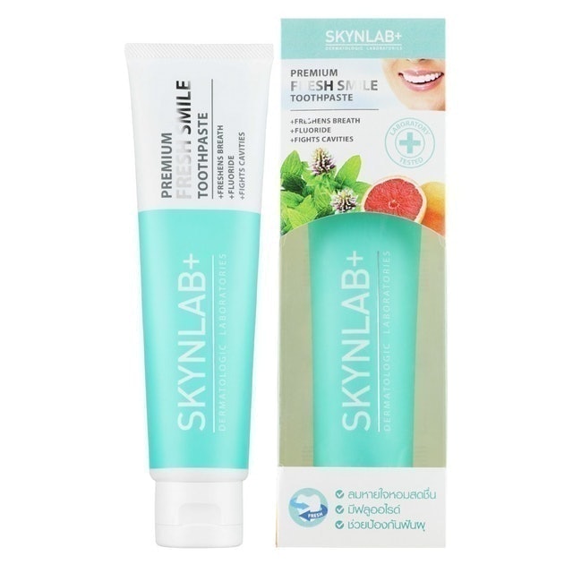 1. ยาสีฟัน Skynlab สูตร Skynlab Premium Fresh Smile Toothpaste